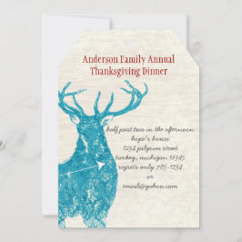 Thanksgiving för Rustic land-Hjort Inbjudningar
