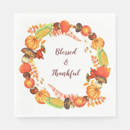 Thanksgiving för skörd av andedräkt pappersservett