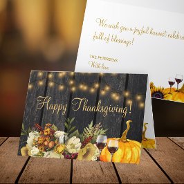 Thanksgiving för skörd i happy thanksgiving helgkort