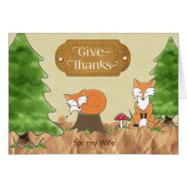 Thanksgiving för skrapboksskrapor med Skogen Foxes Hälsningskort