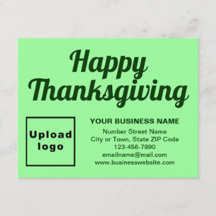 Thanksgiving för små Ljust grönt lägenheter Julkort