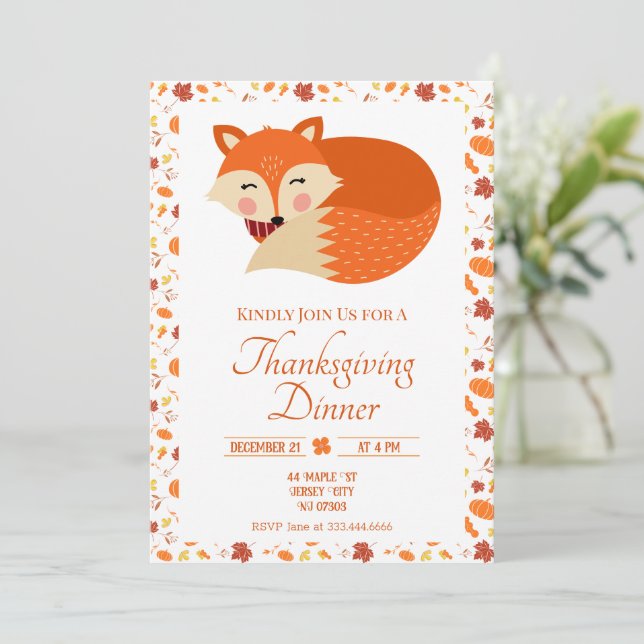 Thanksgiving för spolning av spalt inbjudningar (Stående Fram)