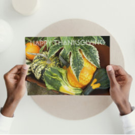 Thanksgiving för studentfotografi av skördekvadrat helgkort
