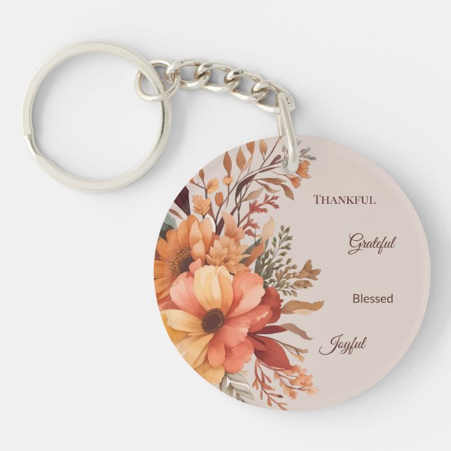 Thanksgiving för tacksam Grategul Blzed Blommigt (Framsidan)