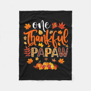 Thanksgiving för tacksam Papaw-Roligt höst Fleecefilt