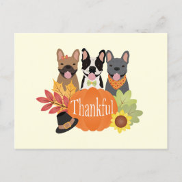 Thanksgiving för tacksamma Franskar Helg Vykort