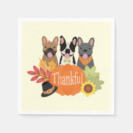 Thanksgiving för tacksamma Franskar Pappersservett