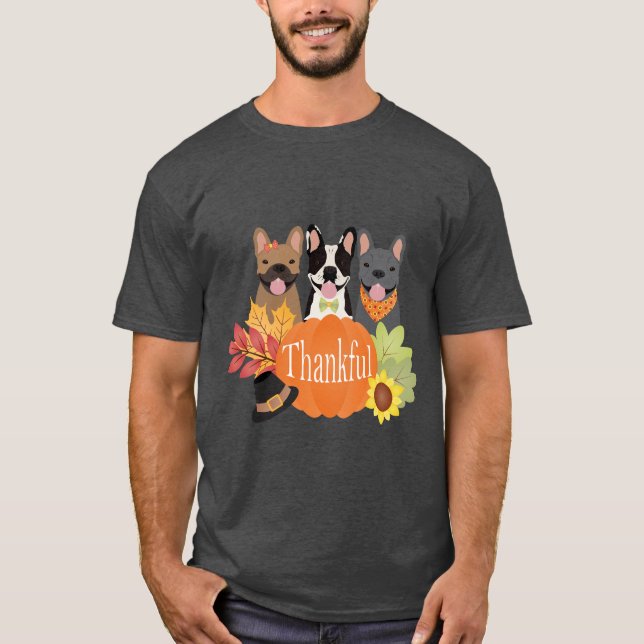 Thanksgiving för tacksamma Franskar T Shirt (Framsida)