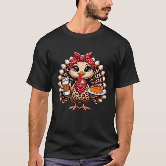 Thanksgiving för turkiska drickare av iskaffe t shirt (Framsida)