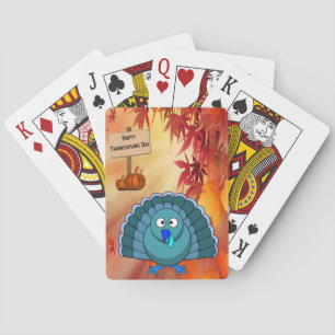 Thanksgiving för uppspelningskortskrin spel kort