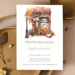 Thanksgiving för vattenfärg för ytterdörr på höste inbjudningar