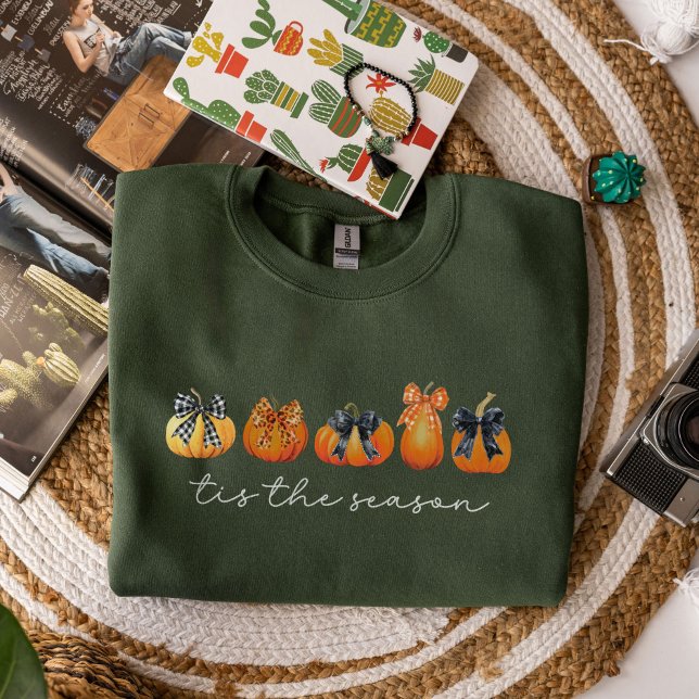 Thanksgiving för vattenfärgsekokvett Bow Pumpkin F T Shirt (Skapare uppladdad)