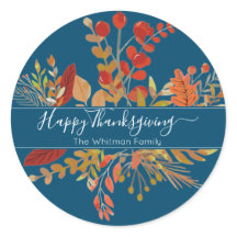 Thanksgiving för vattenfärgsfall - Fall Foliage | 