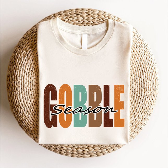 Thanksgiving för växlingssäsong - höst t shirt (Gobble Season Thanksgiving Fall Autumn T-Shirt)