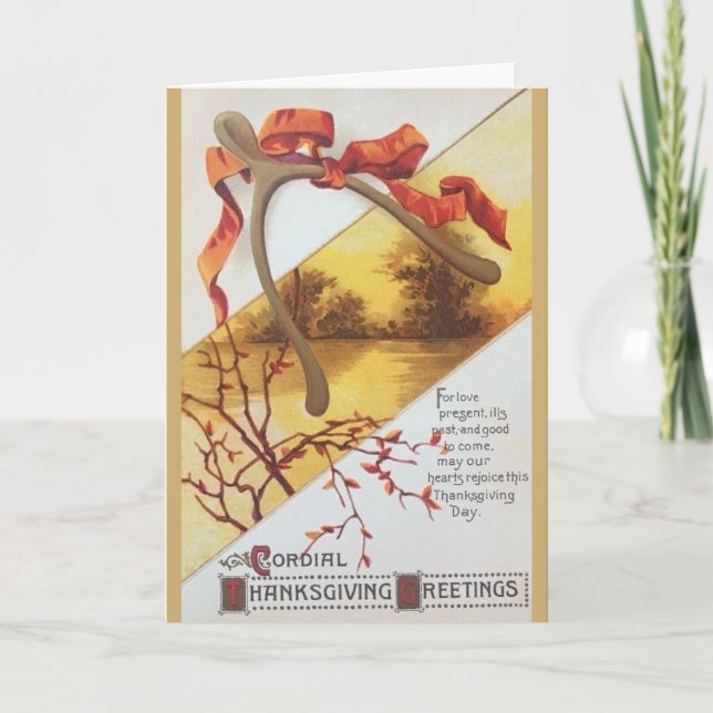 Thanksgiving för vintage helgkort (Framsida)