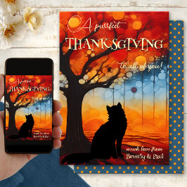 Thanksgiving för vismisk kräftdjur julkort