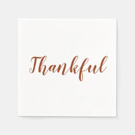 Thanksgiving för vit rust-kanel pappersservett