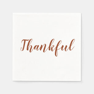 Thanksgiving för vit rust-kanel pappersservett