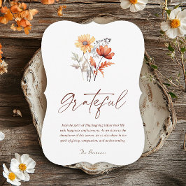 Thanksgiving för Wildblomflock Rustic Elegant Julkort