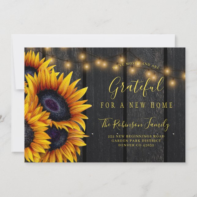 Thanksgiving förändring av adress nya flytta i hem meddelande (Framsida)