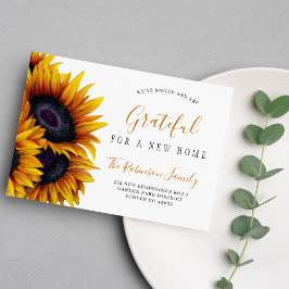 Thanksgiving förändring av adress nya flytta i hem meddelande