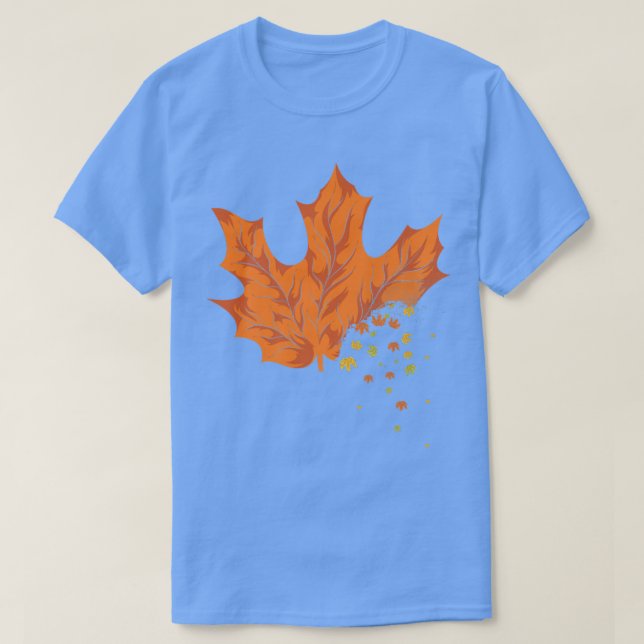Thanksgiving Forest Nature Löv Höst löv Bota T Shirt (Design framsida)