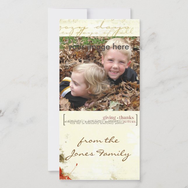 thanksgiving-fotokort julkort (Framsida)