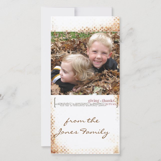 thanksgiving-fotokort julkort (Framsida)