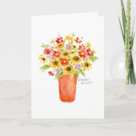 Thanksgiving Fresh Flowers Religious Greeting Card Kort