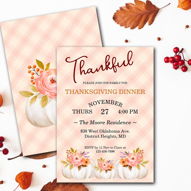 Thanksgiving Friendsgiving Anpassningsbar på midda Inbjudningar (Skapare uppladdad)
