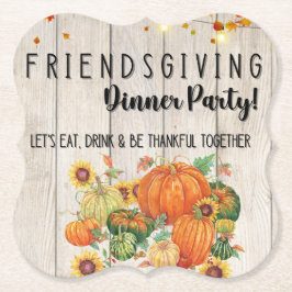 Thanksgiving Friendsgiving Cocktail Napkins Underlägg Papper