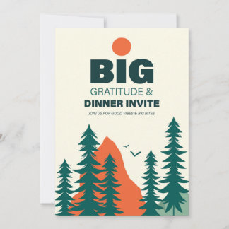 Thanksgiving/Friendsgiving Dinner Invitation Card Spara Datumet