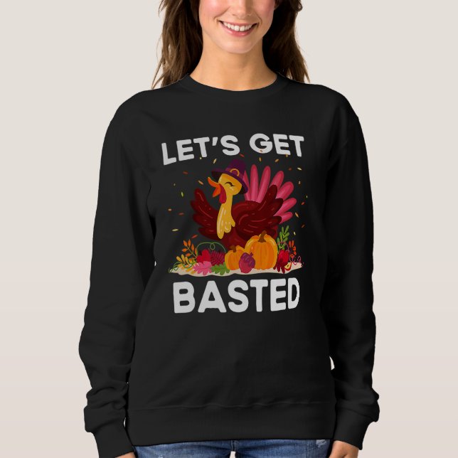 Thanksgiving Friendsgiving  Fall Humour Basted T Shirt (Framsida)