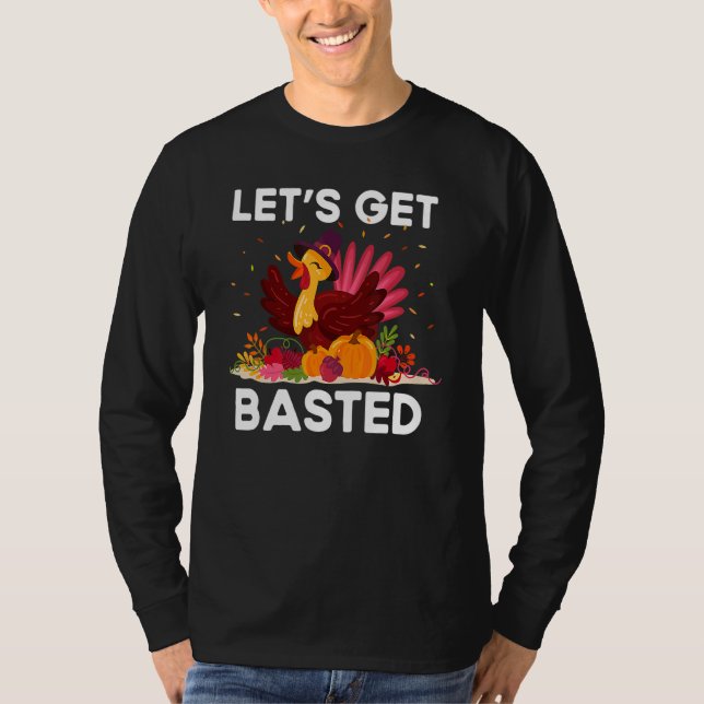 Thanksgiving Friendsgiving  Fall Humour Basted T Shirt (Framsida)