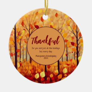 Thanksgiving Friendsgiving Firande Keepsaké Julgransprydnad Keramik