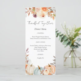 Thanksgiving Friendsgiving-middag Meny