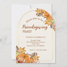 Thanksgiving Friendsgiving Modern Middag Party