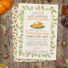 Thanksgiving Friendsgiving Party Pumpkin Paj Funny Inbjudningar