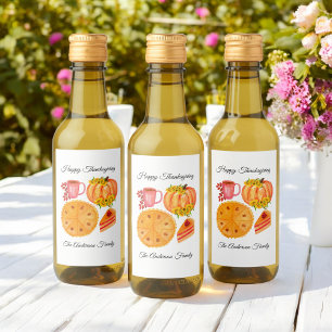 Thanksgiving Friendsgiving Pumpkin Spice Latte Vinetikett