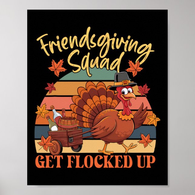 Thanksgiving Friendsgiving Squad, kom ikapp Wo Poster (Framsidan)