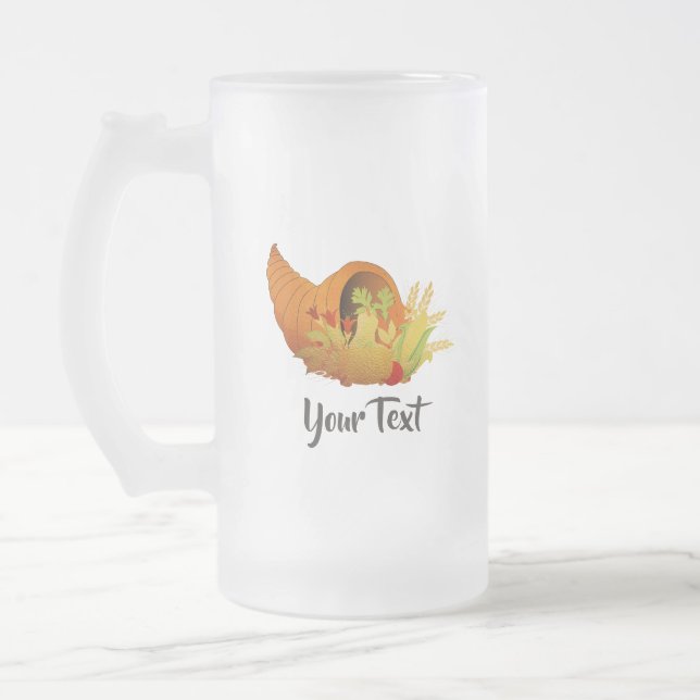 Thanksgiving Frostat Ölglas (Vänster)