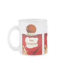 Thanksgiving Frosted Glass Mugg