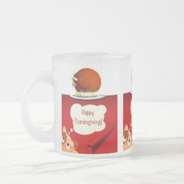 Thanksgiving Frosted Glass Mugg