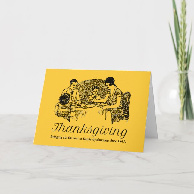 Thanksgiving-funna familjedödare helgkort (Framsida)