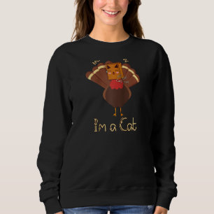 Thanksgiving Funny Turkey Disguise Fake Cat Meow W T Shirt