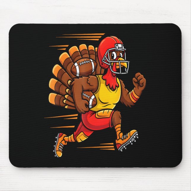 Thanksgiving Funny Turkey Playing Football Men Boy Musmatta (Framsidan)