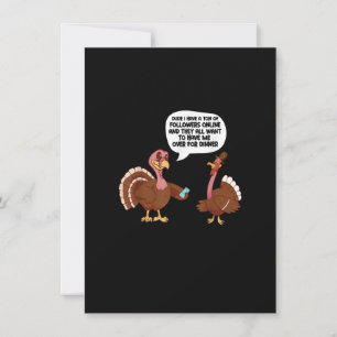 Thanksgiving Funny Turkiet Inbjudningar