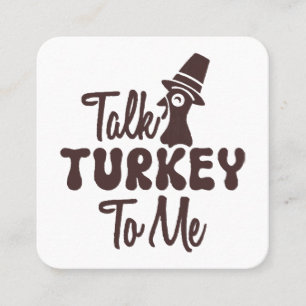 Thanksgiving Fyrkantigt Visitkort