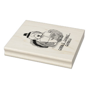 Thanksgiving Gamla engelska Sheepdog (Grått 1) Rol Stämpel