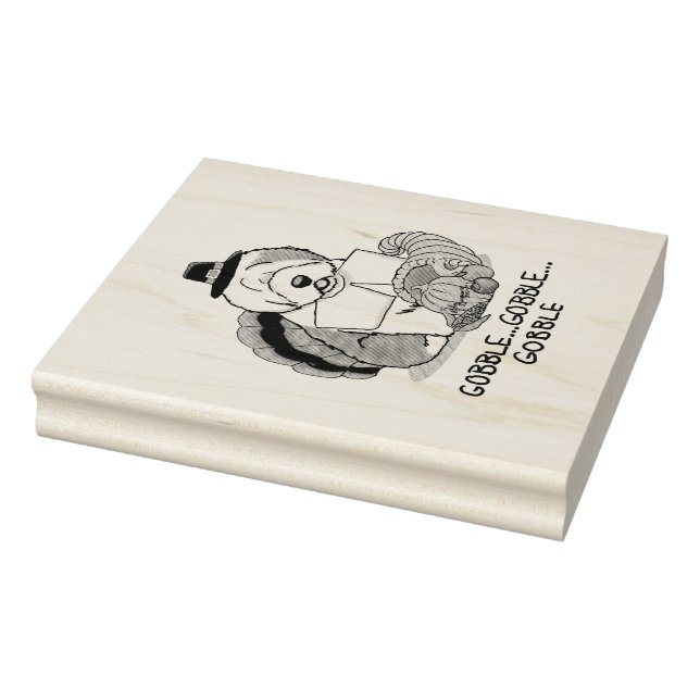 Thanksgiving Gamla engelska Sheepdog (Grått 1) Rol Stämpel (Stämpel)